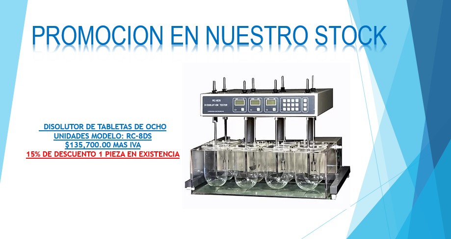 DISOLUTOR DE TABLETAS DE OCHO UNIDADES MODELO: RC-8DS PROMOCION EN STOCK