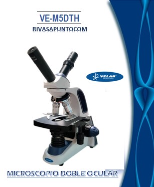 Cabezal de visión monocular de doble vista con dos oculares de campo amplio de 10x para visualización independiente simultánea. Inclinada a 45º y 