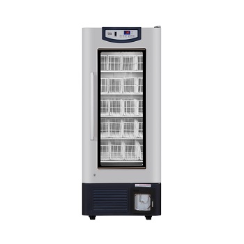 Refrigerador de banco de sangre. Modelo HXC-358 Marca Haier Capacidad: 358 L. 200 bolsas sangre. Temperatura: 2 - 6°C. Dim. Internas: 620 x 490 x 116